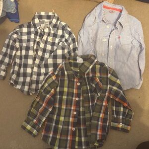 5 for $25!! Carter's Kids Plaid and Striped Button Down Shirts